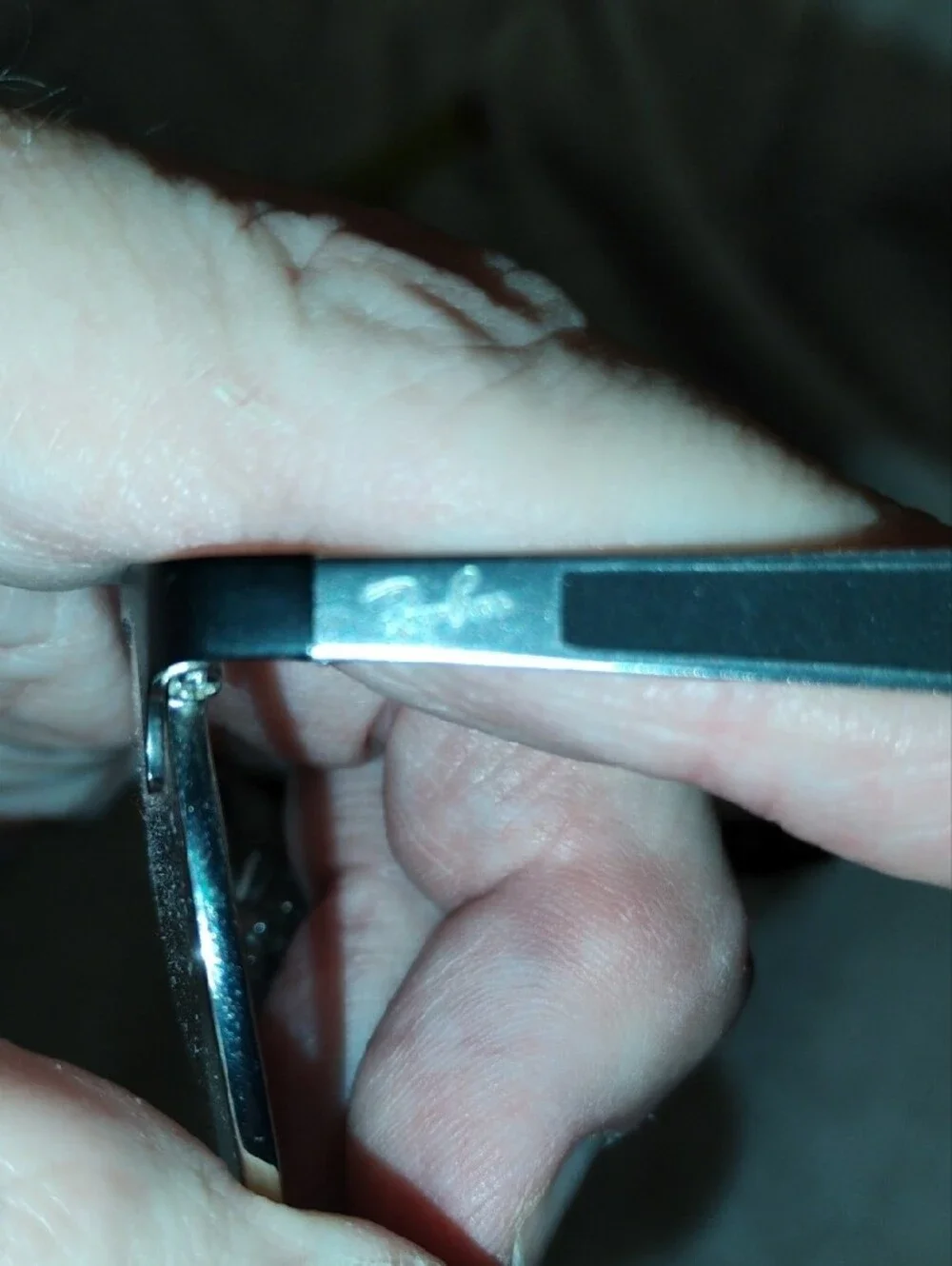 Ray-Ban Matte Black Semi-Rimless Eyeglasses
